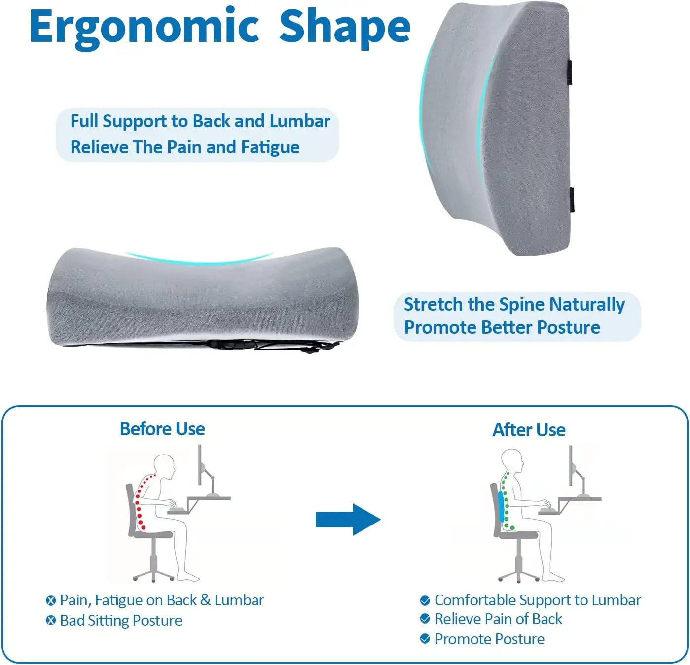 Ergonomic Backrest Pillow